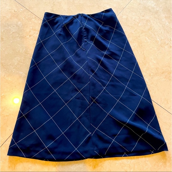 Blue and White Pencil Skirt-Michele Brand - Picture 1 of 5